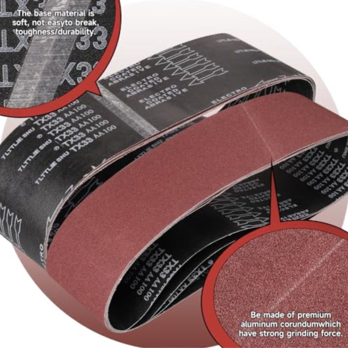 Stebruam Pas bezkońcowy/ papier ścierny gradacja 80, 8 sztuk