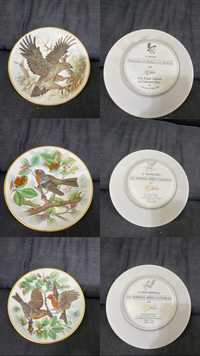 Coleção 12 pratos - aves de rapina - philae