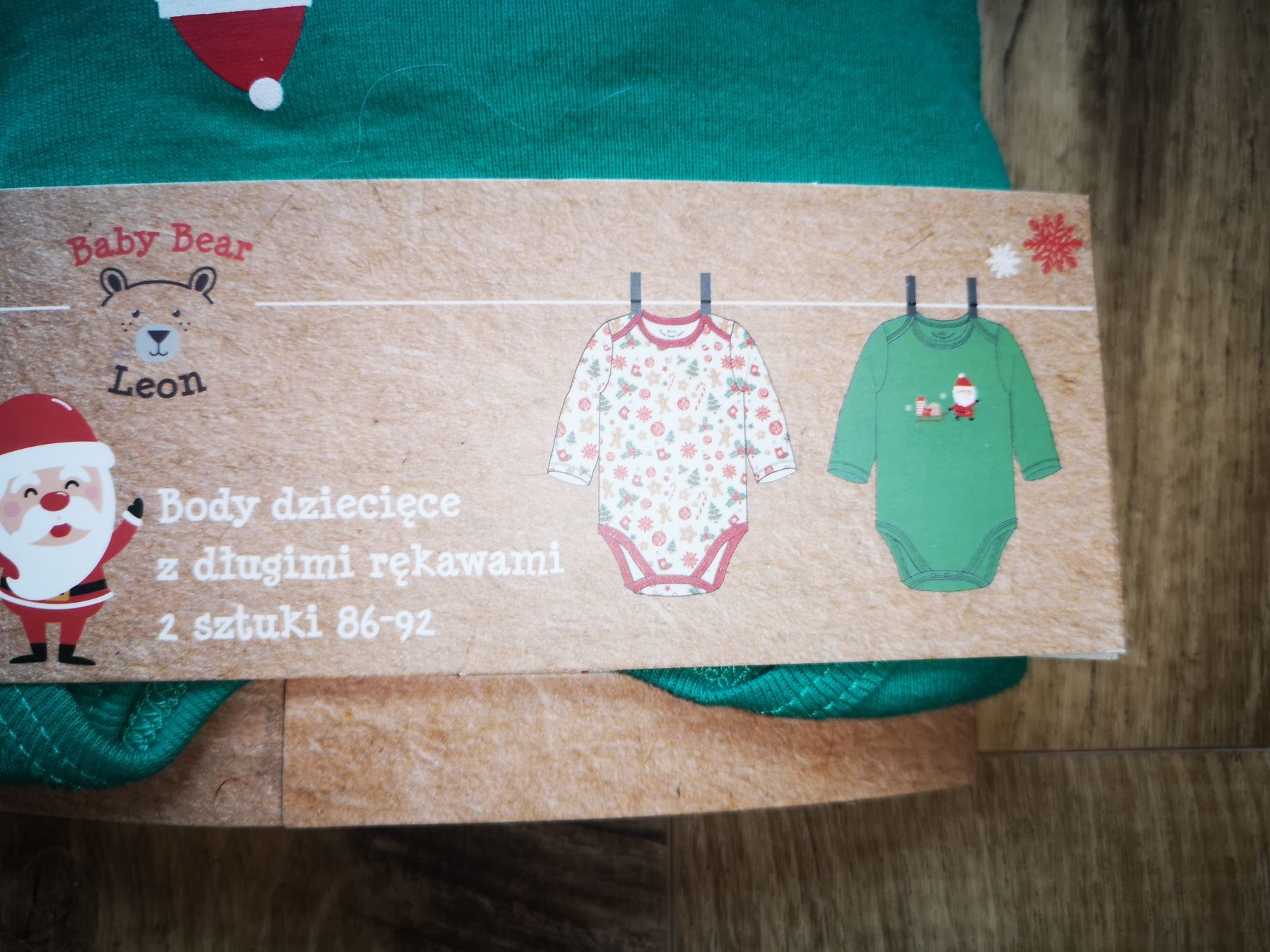 Body z długim rękawem świąteczne 86 92 nowe