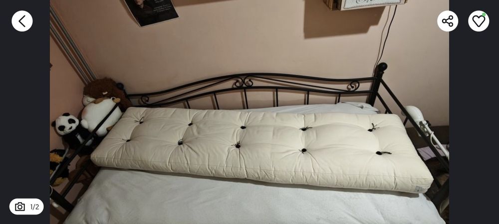 naturalny futon lateks materac 200x50 do rozkładanej sofy