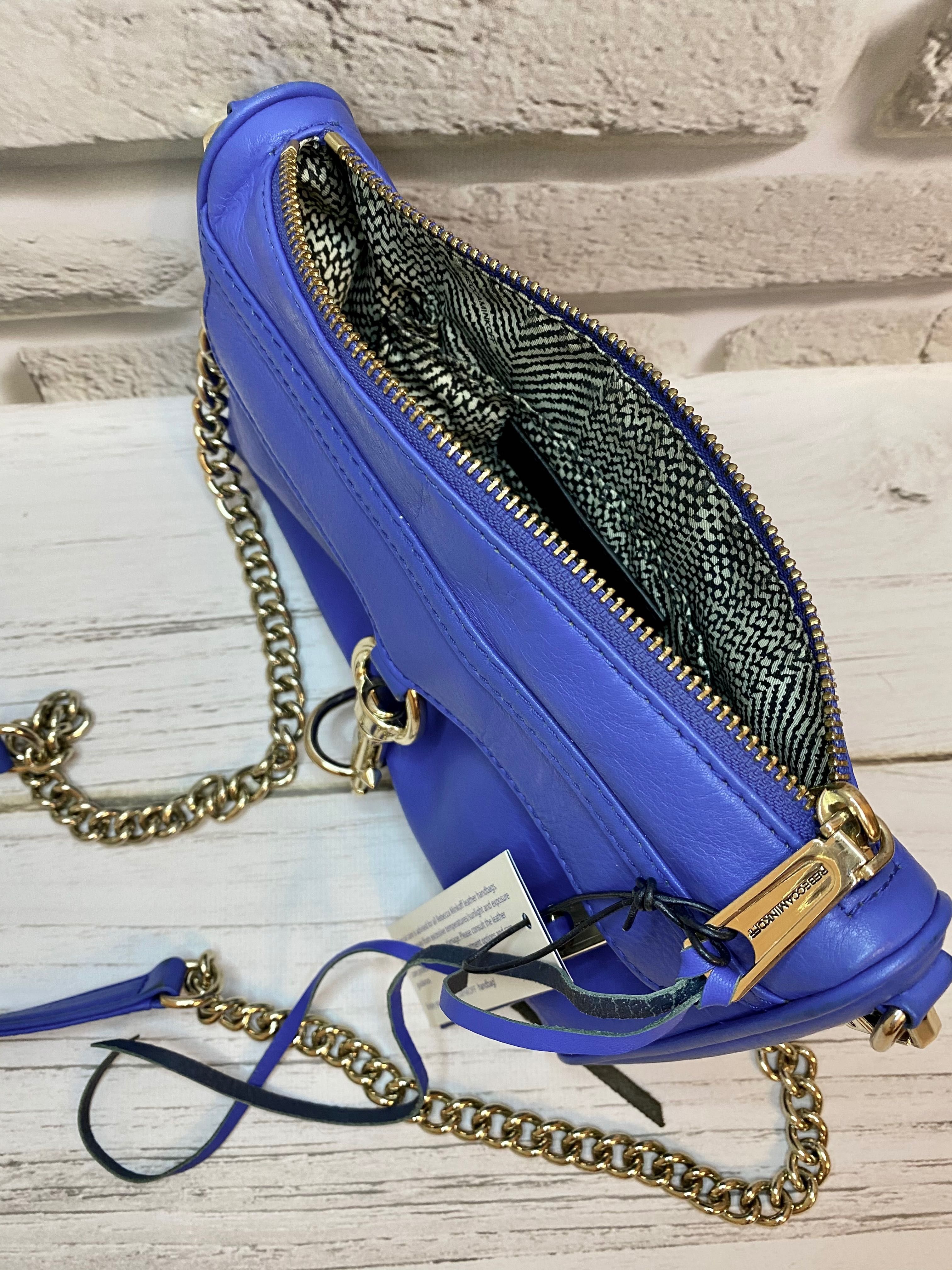 Кроссбоди Rebecca Minkoff . США. Оригинал. Синий. Кожа. Комплект .