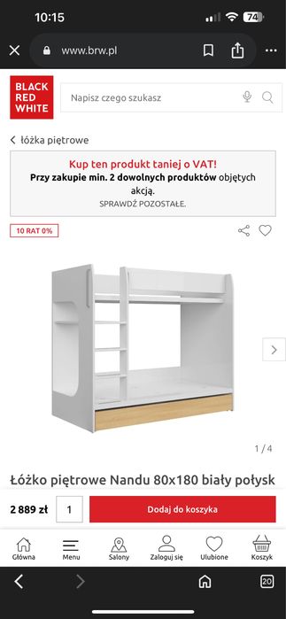 Łóżko piętrowe mało używane
