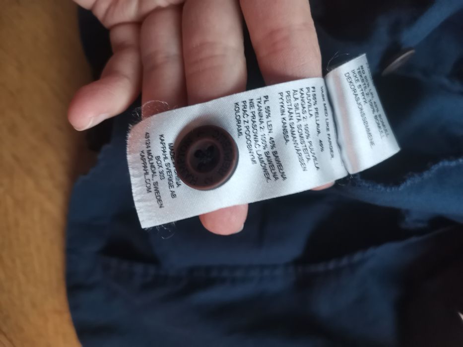 Hampton republic granatowa marynarka len i bawełna