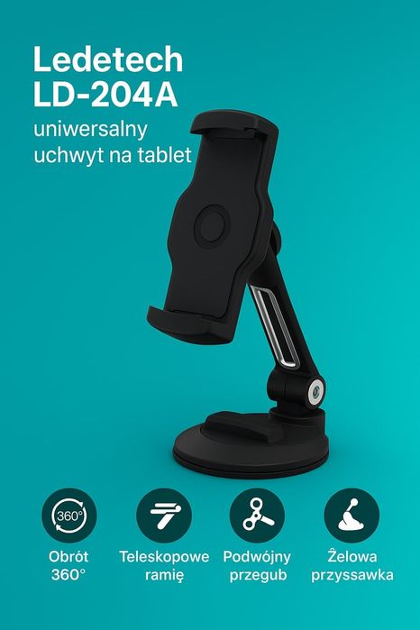 Uchwyt na tablet Ledetech LD-204A aluminiowy
