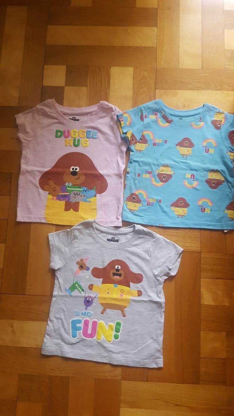 Komplet koszulek z krótkim rękawkiem Duggee w rozm 80 tylko wyprane