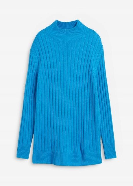 B.P.C sweter niebieski prążkowany ^44/46