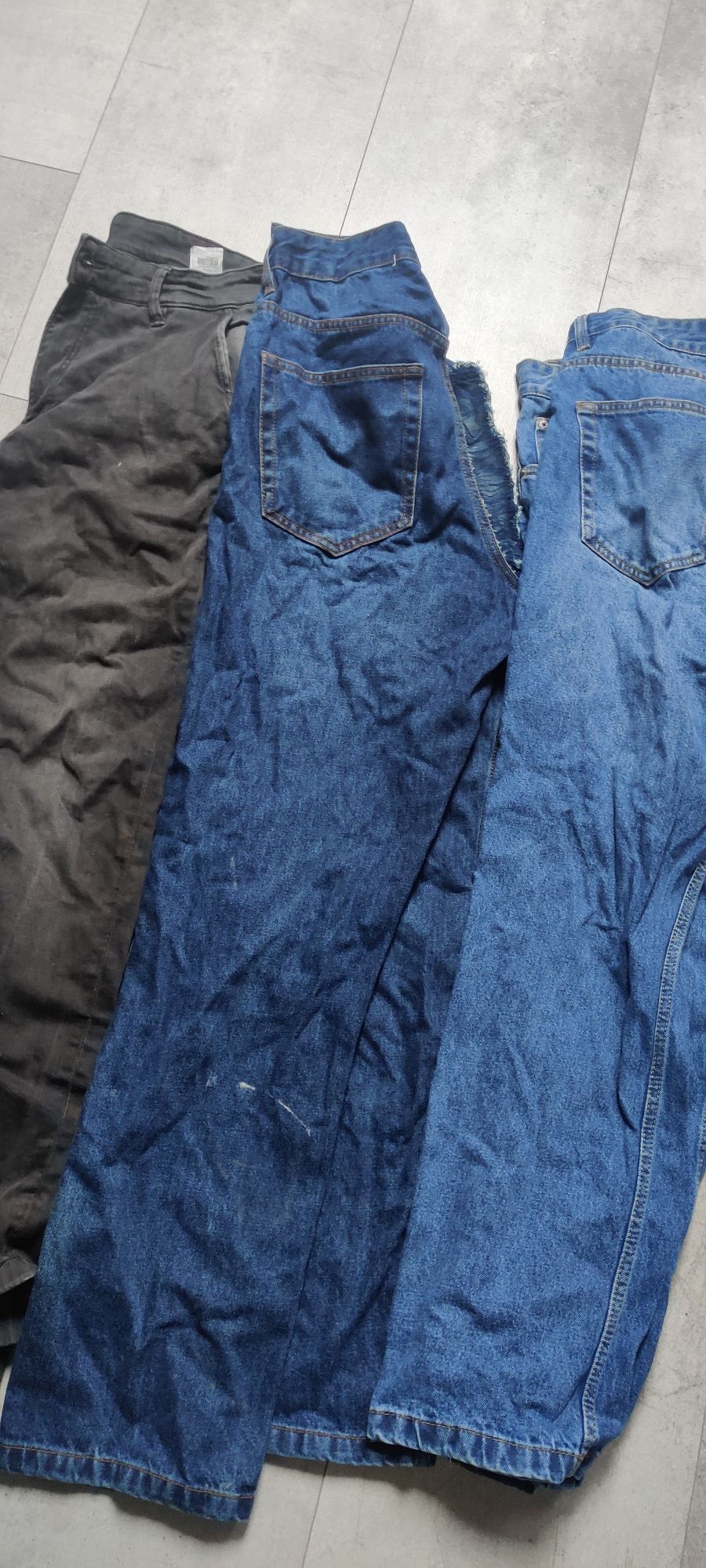 Jeans materiał jeansowy spodnie na przeróbki tkanina