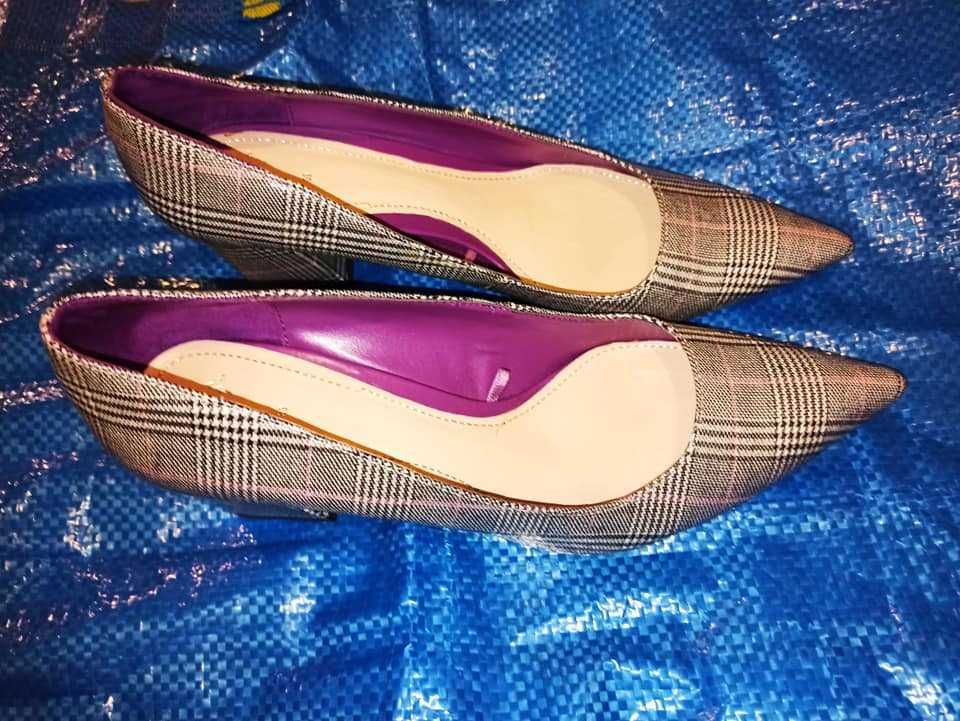 Czółenka Kobieca Kratka Zara Collection Nowe 39 Super Tanio 29 zł