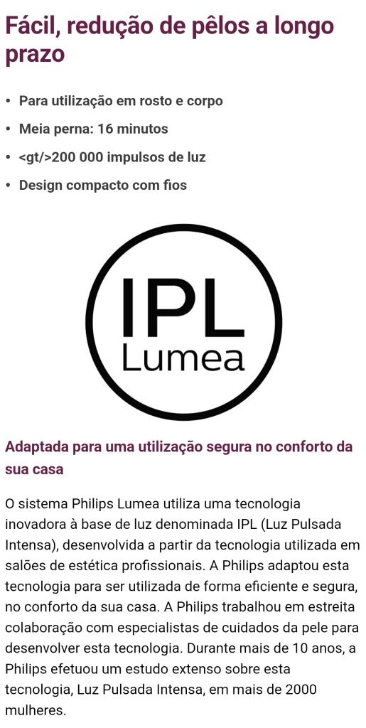 Depiladora IPL Philips Lumea