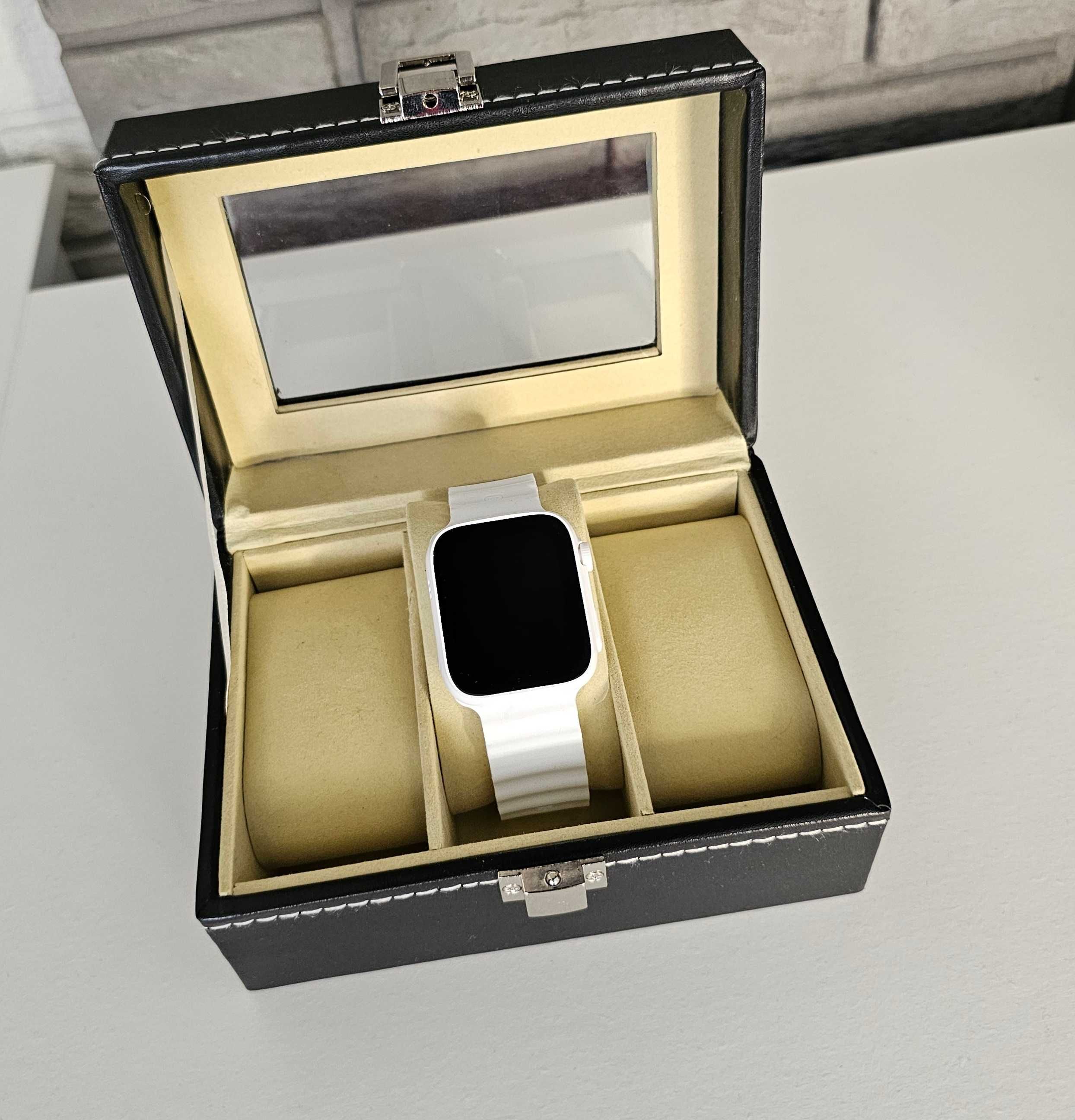 Zegarek Smartwatch smart opaska smart kwadratowa koperta biały white