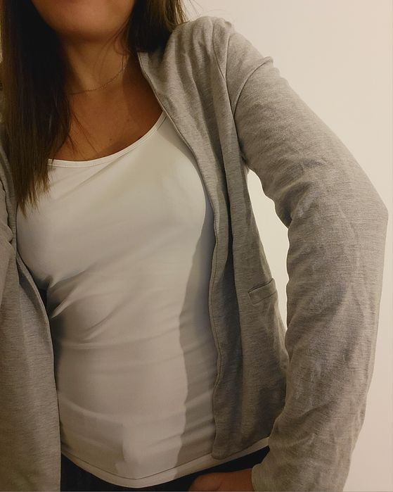 Casaco tipo Blazer cinzento | Pull & Bear