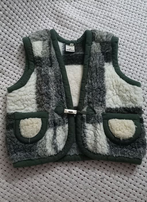 Жилетка шерстяная 104-116 вовняна зелена