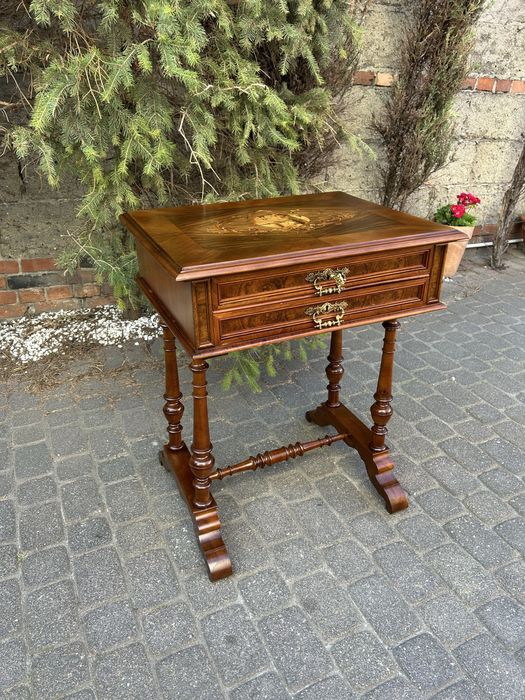 Antyczna Komoda Niciak Ekletyczny Szafka Intarsja Konsola Stan BDB