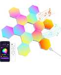 12 szt Lampka Hexagon Dekoracja Ścienna Plaster Miodu LED RGB Pilot