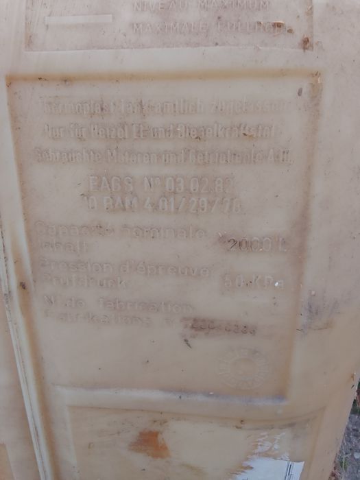 Beczka na paliwo 2000l