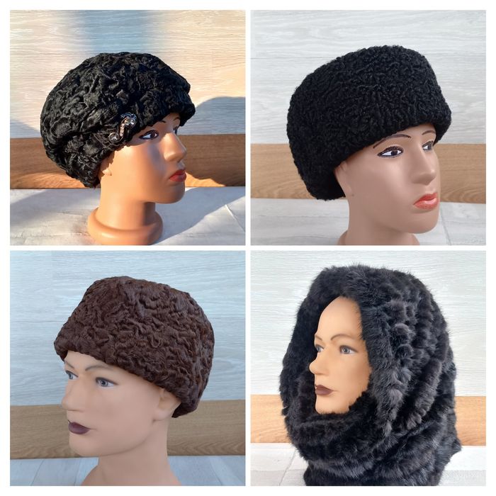 Капоры,платки,снуды,шапки-ушанки меховые женские