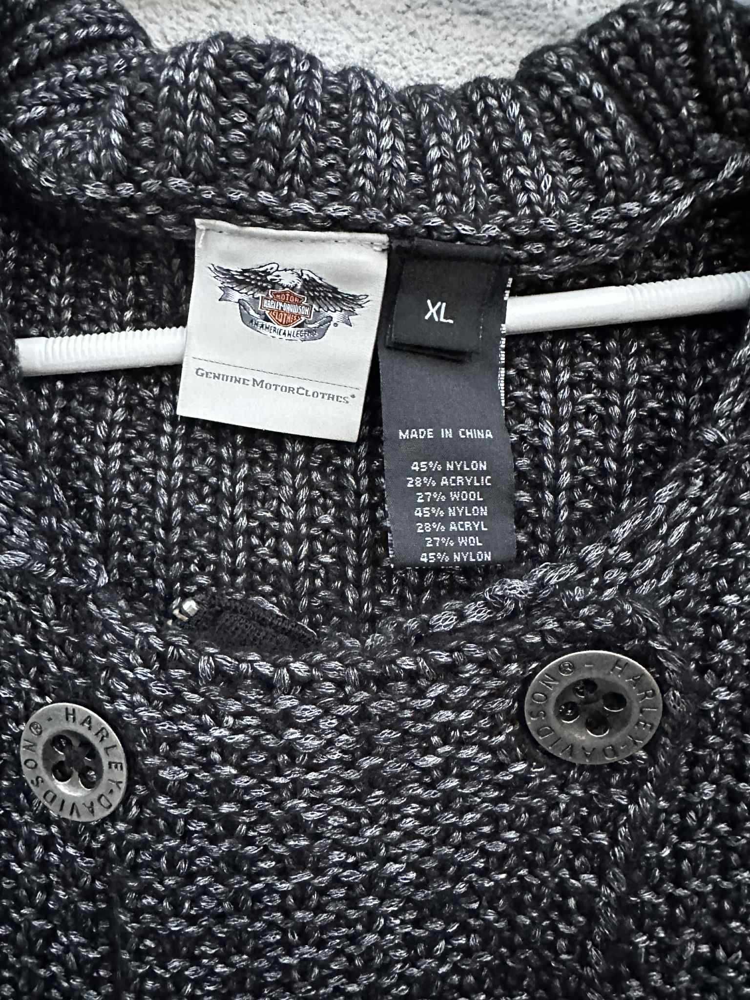 sweter damski rozpinany - harley davidson