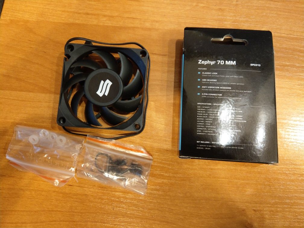 wentylator na radiator CPU Zephyr SPC013 70mm