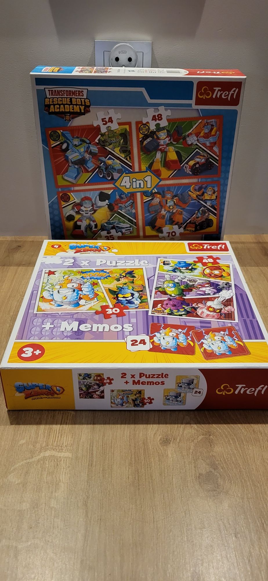 2x puzzle trefl. 6 układanek + memo