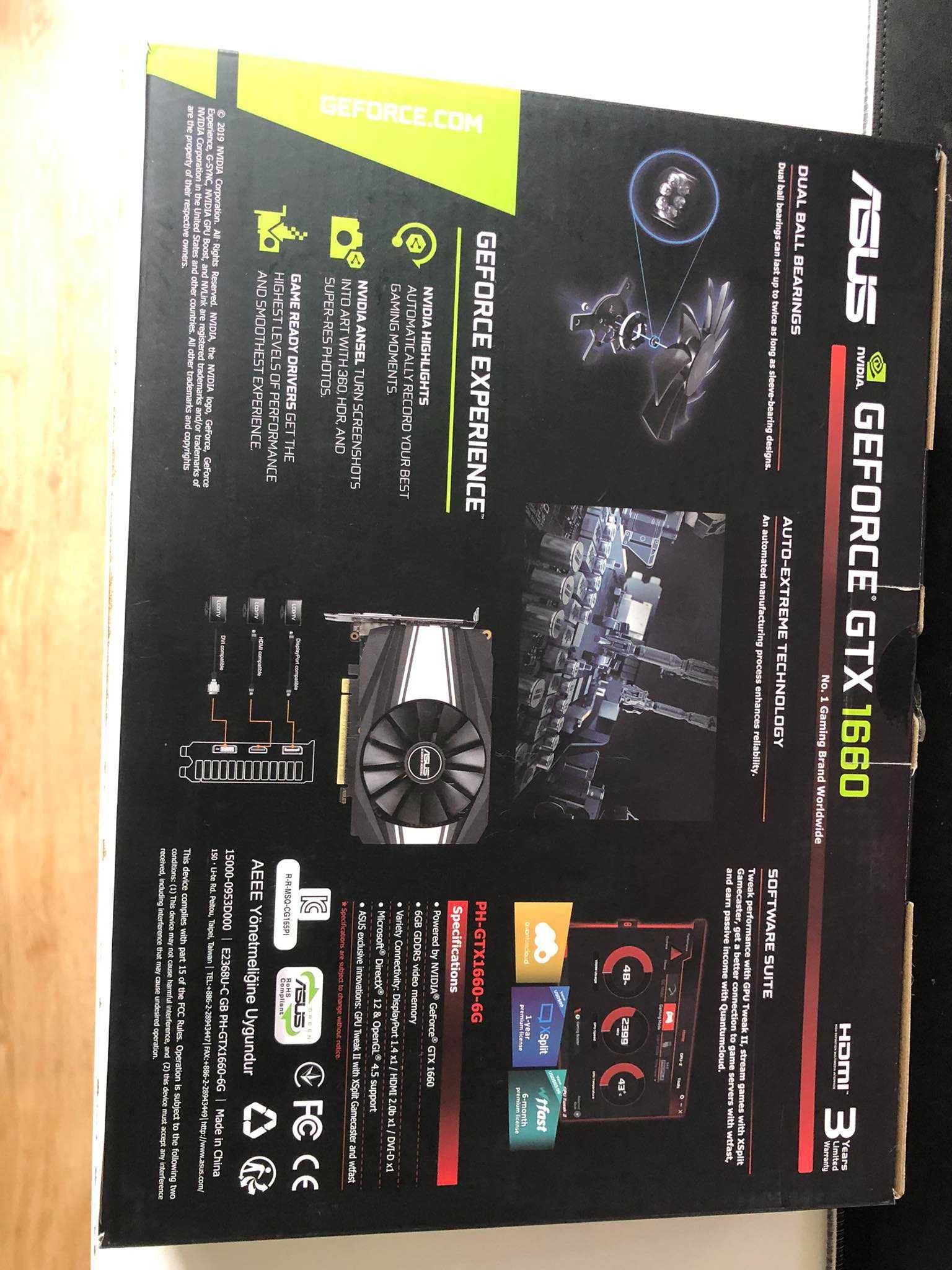 Graphic Card ASUS GeForce GTX 1660 (NVIDIA - 6 GB DDR5)