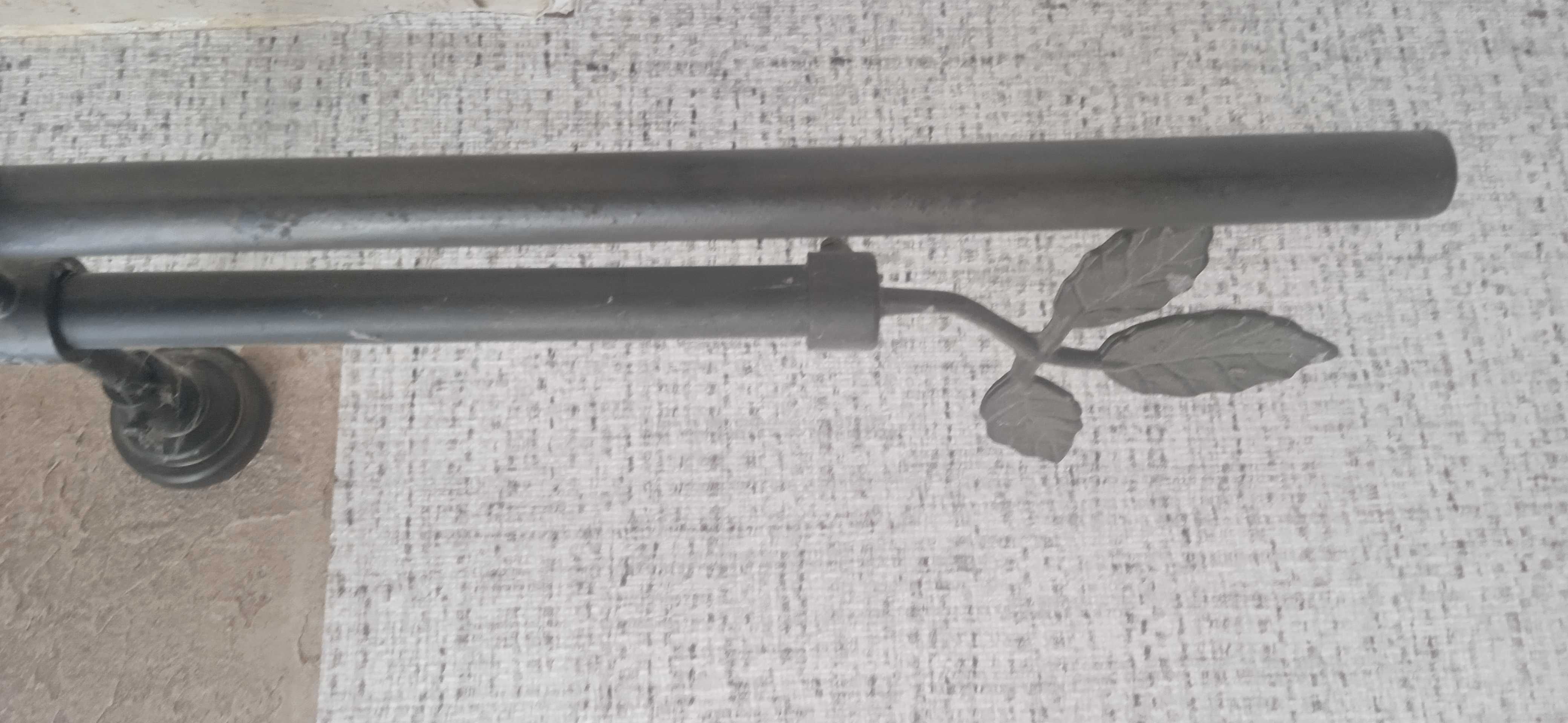 Karnisz sufitowy podwójny okazja listki żabki gratis metalowy