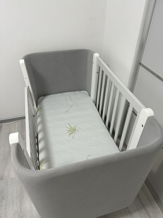 Дитяже ліжко Верес Монако велюр + МАТРАЦ,наматрацник,захисні накладки