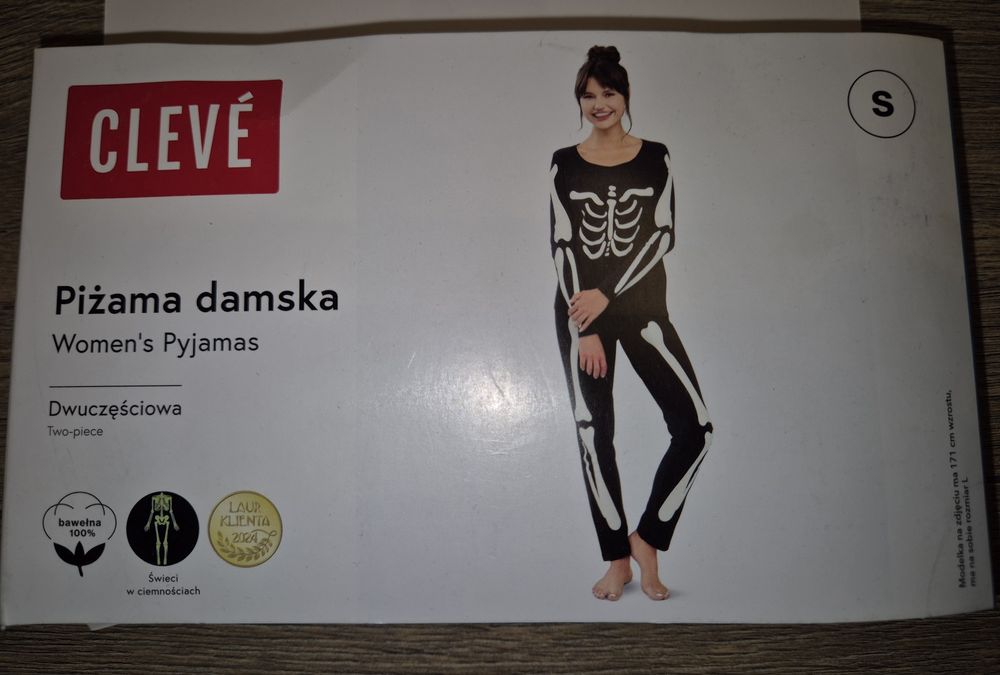 Piżama damska Cleve kościotrup rozm. S