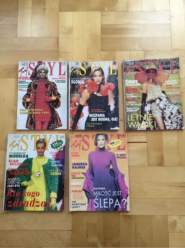 Magazyn Twój Styl z 1992 roku , 5 sztuk