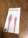 Kabel do ładowania Micro-Usb długość 1 m 2.1 Amperów różowy