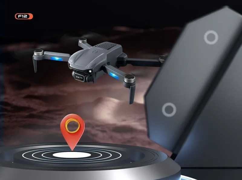 Dron F12 PRO 2 kamery GPS zasięg 3km 30min lotu śledzenie zawis