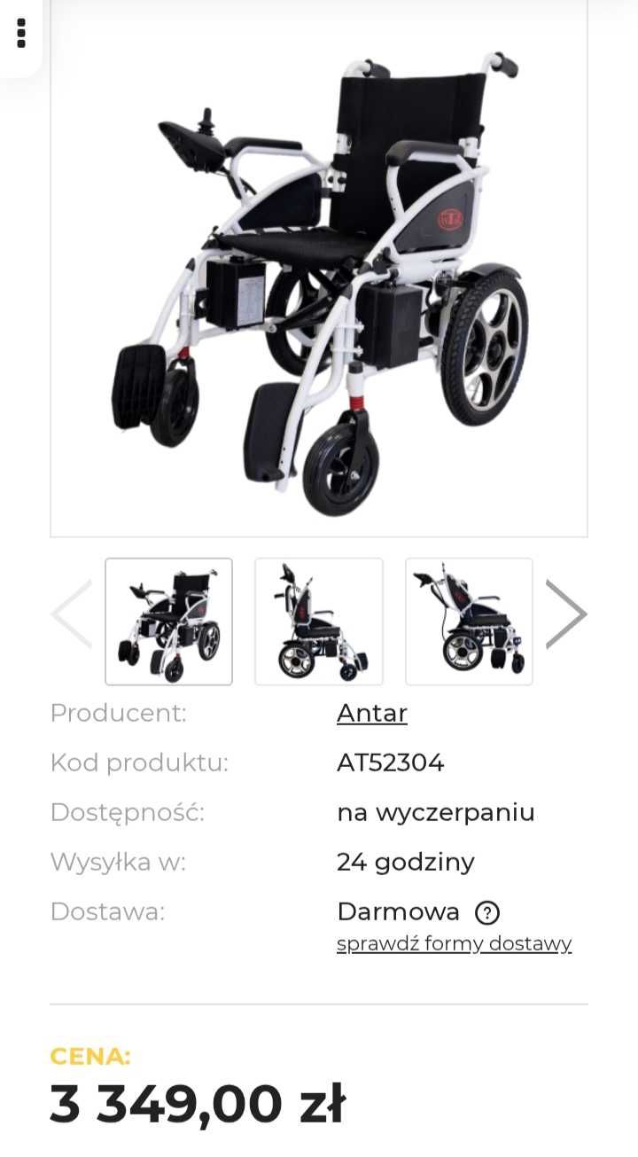 Wózek inwalidzki elektryczny