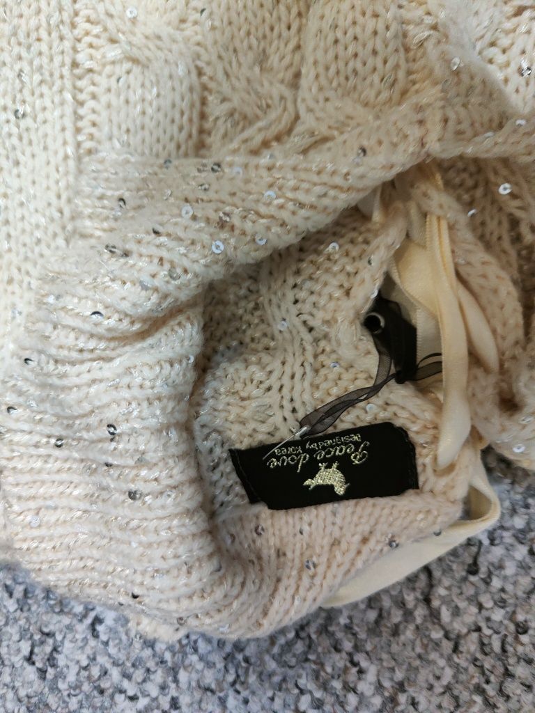 Sweter z kołnierzykiem z bawełny rozmiar m