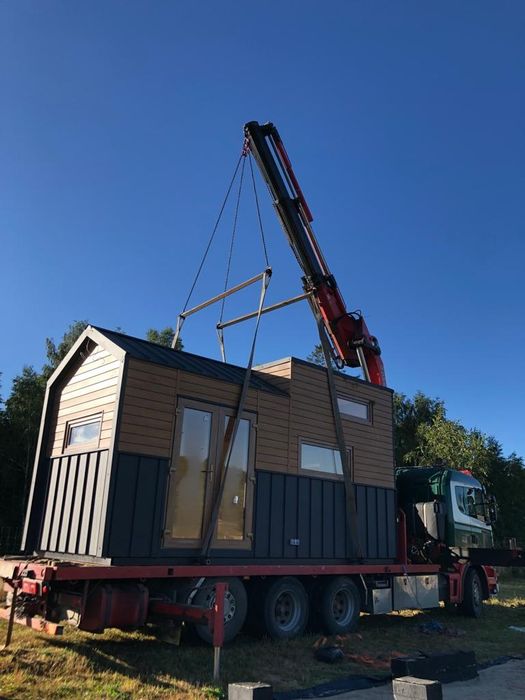 Mobilny domek z antresolą, tiny house, 2,5 x 6 plus antresola 2.5 x 3