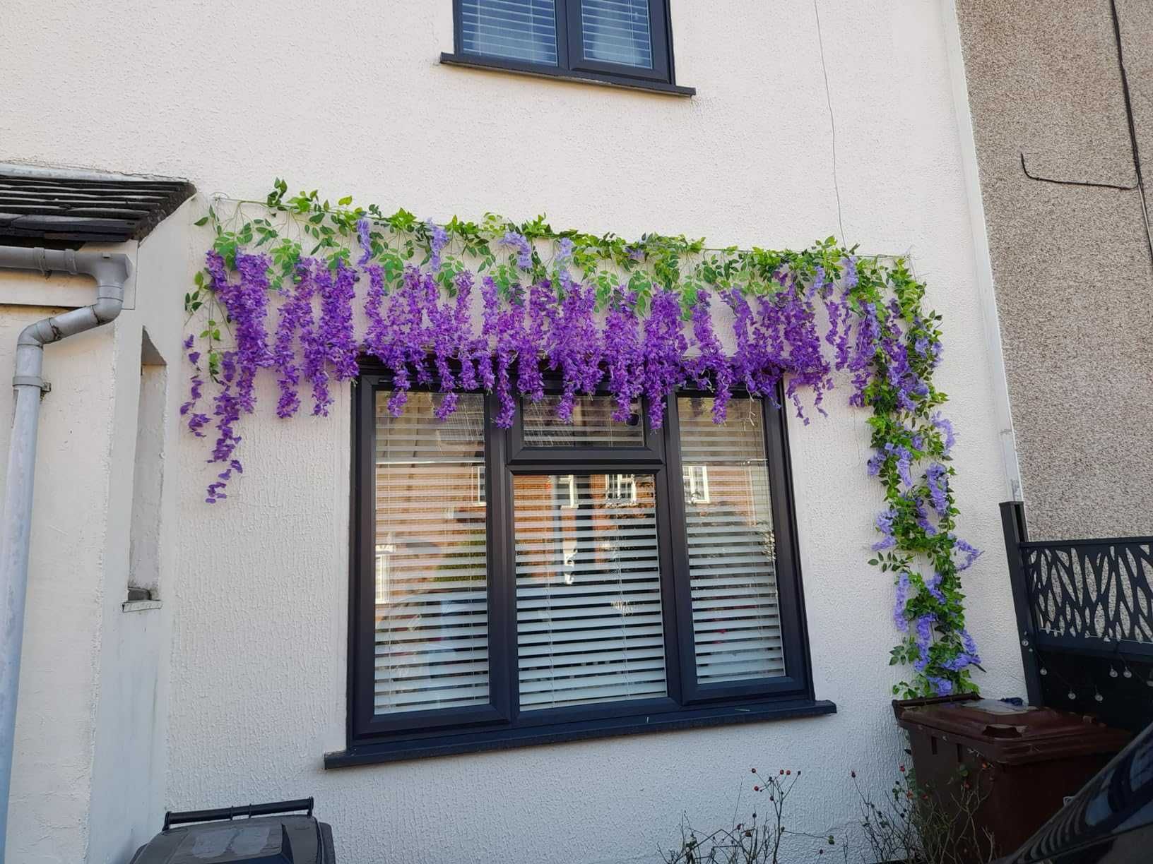 Wisteria glicynia sztuczna girlanda kwiatowa dekoracja 12 sztuk