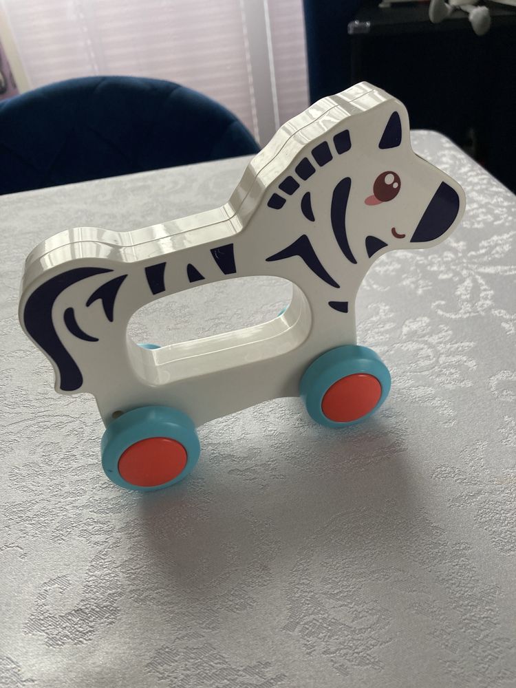 Zabawka zebra dla niemowlęca jeździ stan jak nowa