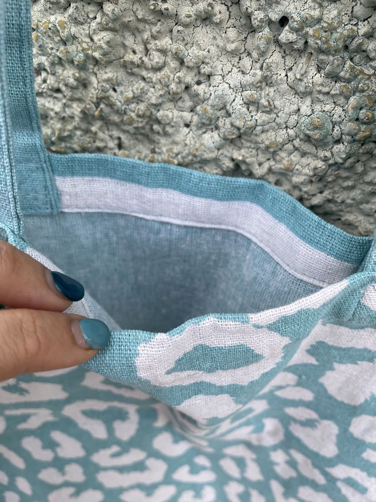 Tote bag / saco de pano azul