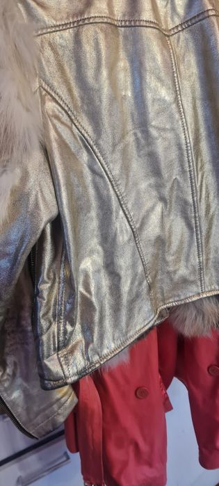 Kurtka skorzana Flo Clo obszyta liskami