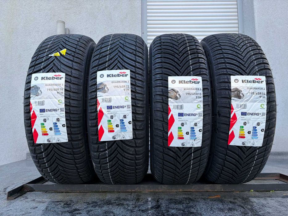 4szt całoroczne 195/65R15 Kleber Quadraxer3 prod. 2025r C,B,69db gwar