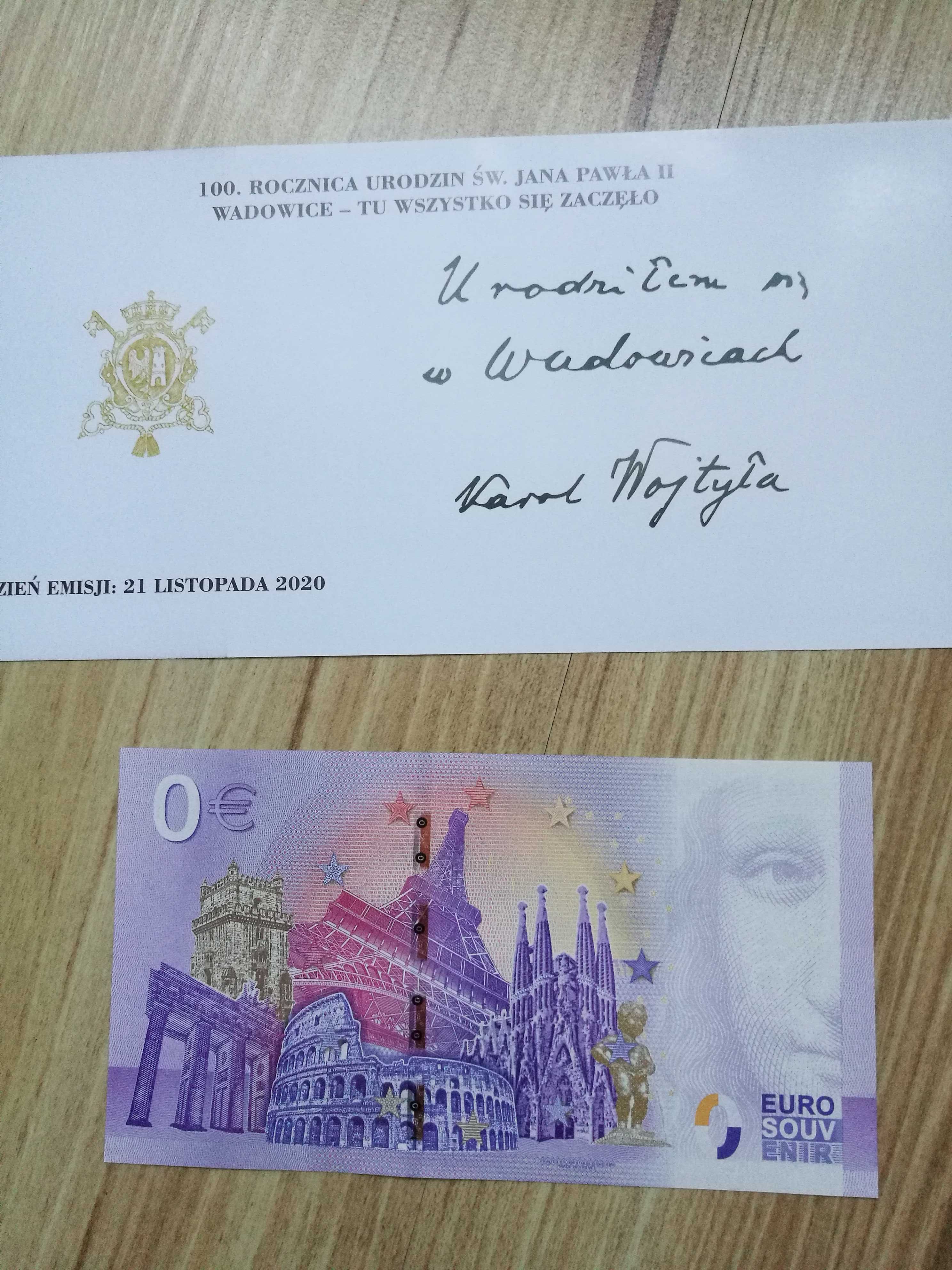 Banknot 0 Euro Jan Paweł II Anniversary Edition