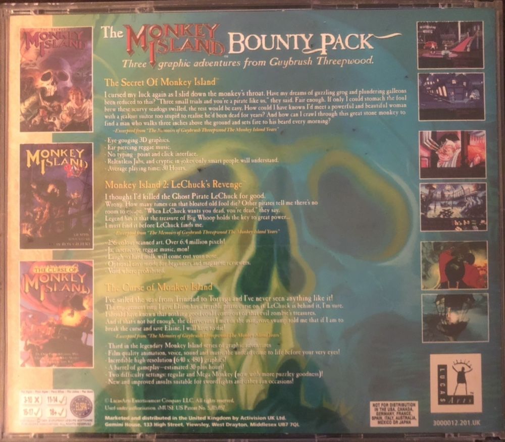 The Monkey Island Bounty Pack cd rom 3