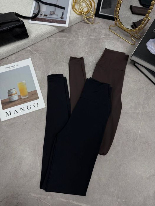 Лосини матові біфлекс шоколад висока посадка з ефектом  утяжки