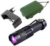 NOWE! Latarka LED UV ZOOM ultrafiolet utwardzanie kleju tester banknot