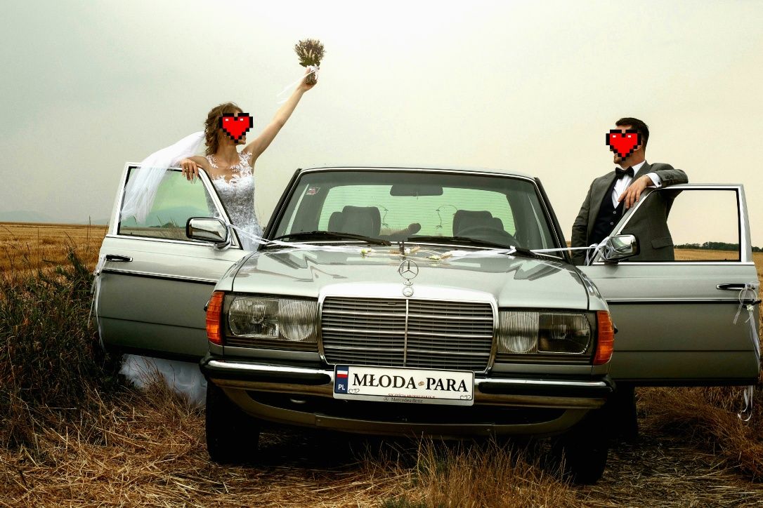 Auto samochód do ślubu wesela reklamy do sesji i filmu.