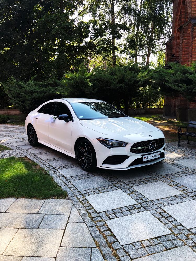 Auto do ślubu WARSZAWA Biały MERCEDES CLA AMG | samochód do ślubu