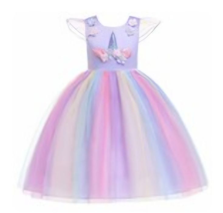 Vestido de carnaval Unicórnio 6-7a