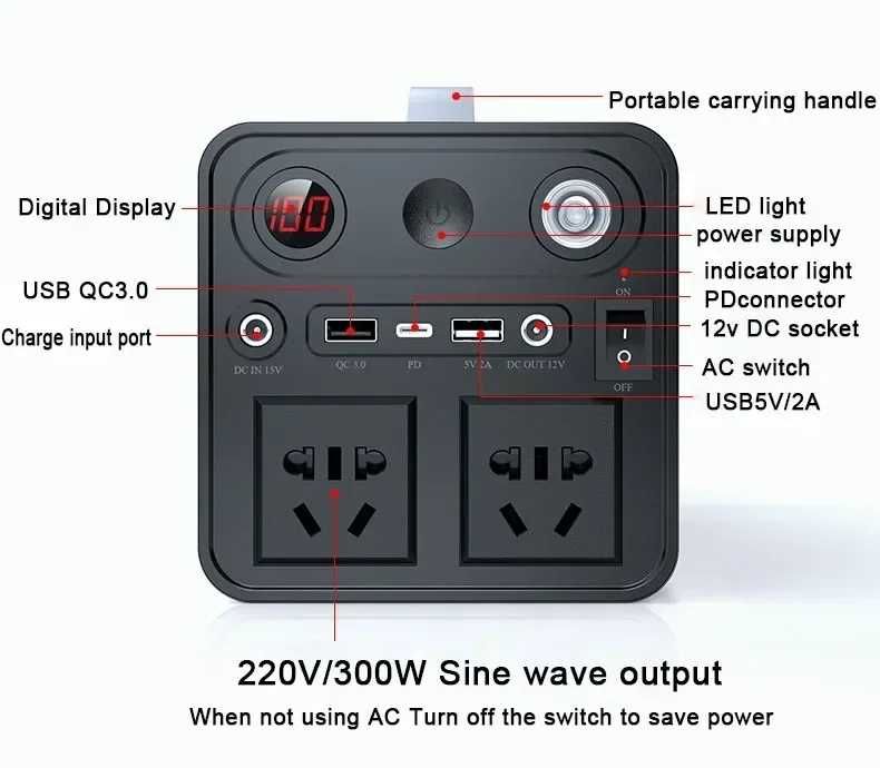 Cонячна станція. Solar generator power station 300w