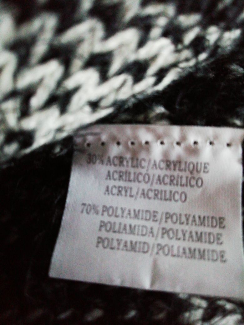 Casaco preto e branco S/M