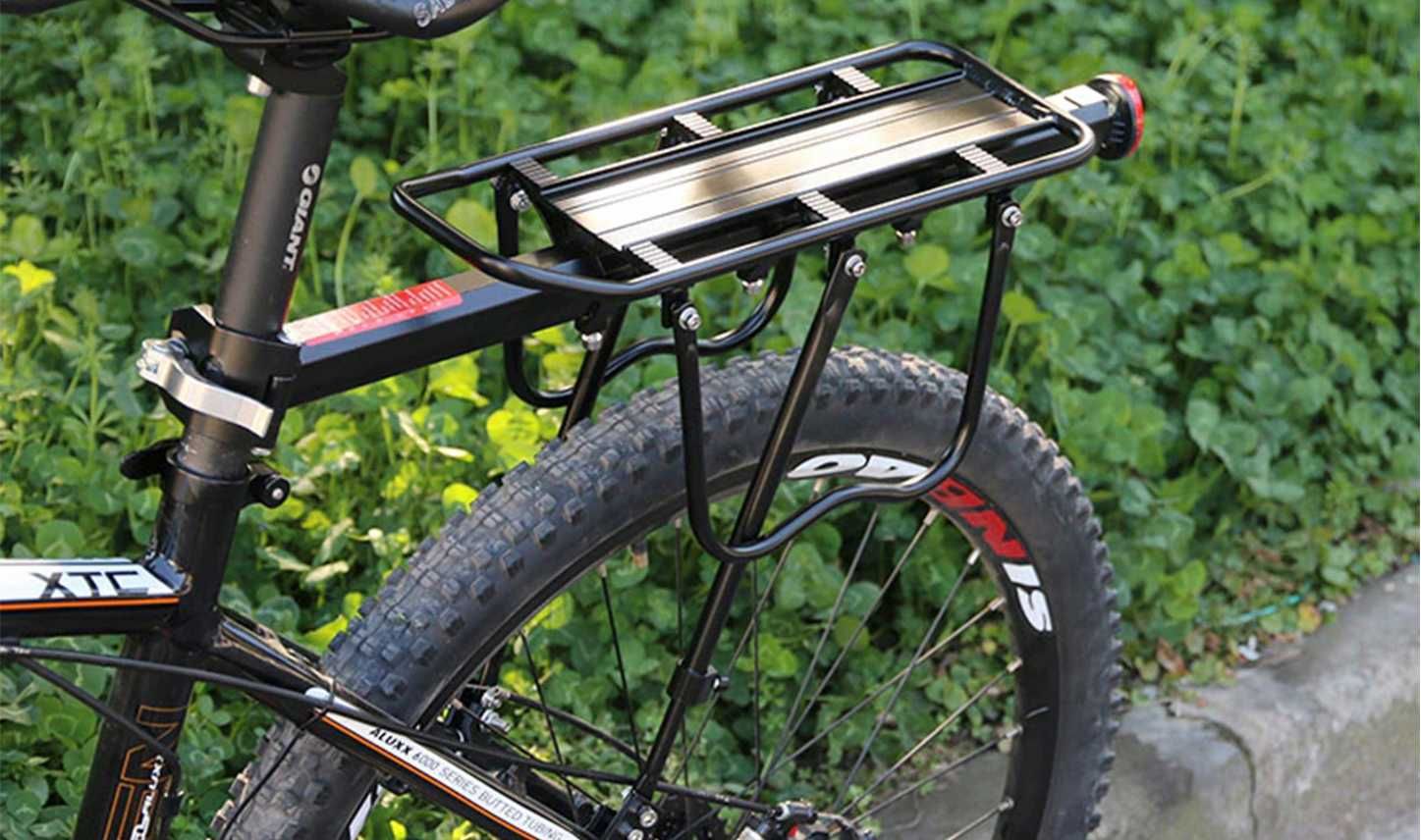 Mocny bagażnik rowerowy z torbą i sakwami – uniwersalny