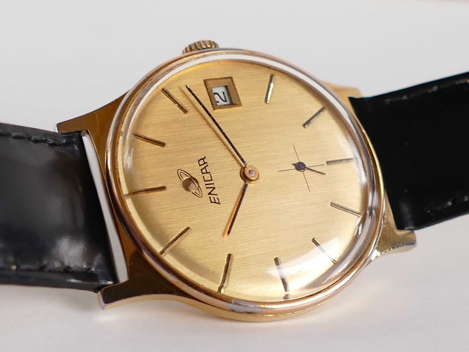 Klasyczny  nakręcany Enicar Swiss cal.AR 112