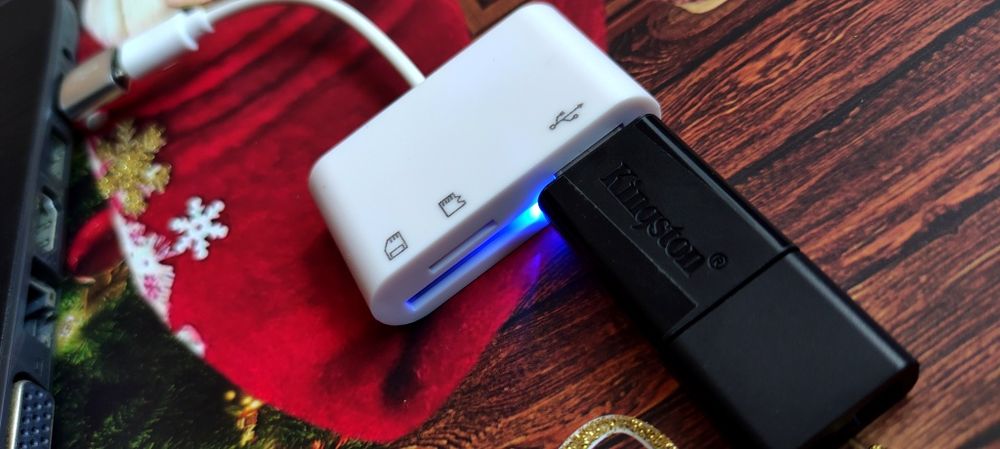 Картрідер 3 in 1 USB-C Card Reader на USB та SD/TF Card